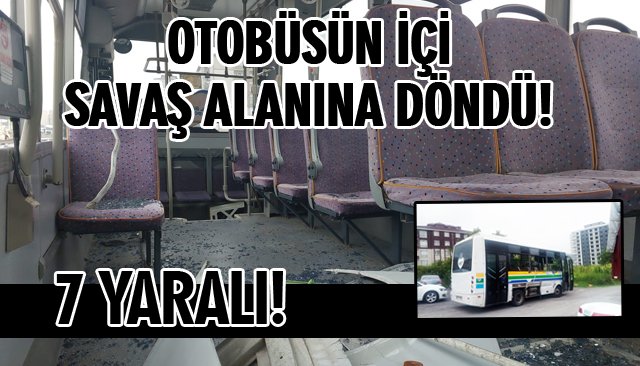 İŞ MAKİNESİ İLE HALK OTOBÜSÜ ÇARPIŞTI! 