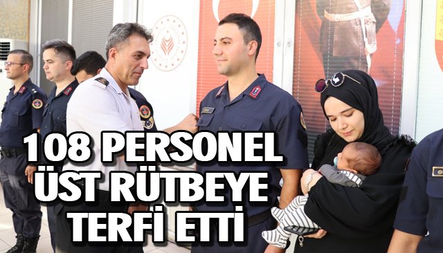 JANDARMA PERSONELİNE ÜST RÜTBE 