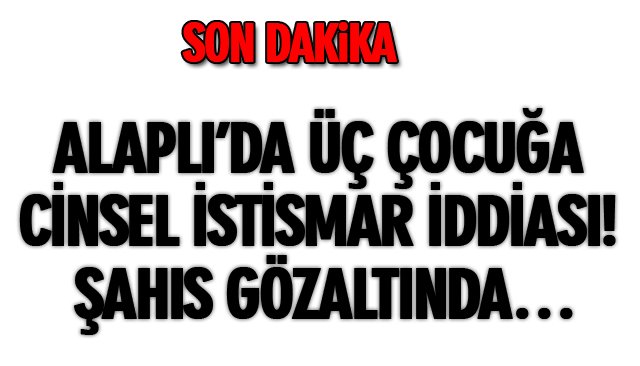 ALAPLI’DA ÜÇ ÇOCUĞA CİNSEL İSTİSMAR İDDİASI! ŞAHIS GÖZALTINDA…