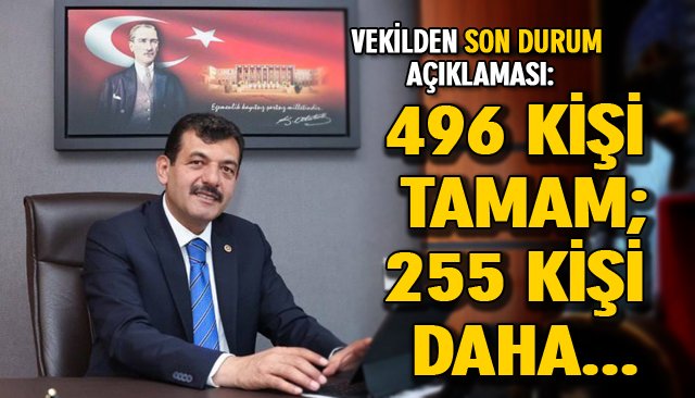 AVCI: “SAYIYI 496’YA ULAŞTIRDIK”