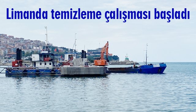 Limanda temizleme çalışması başladı