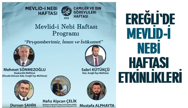 MEVLİD-İ NEBİ HAFTASI ETKİNLİKLERİ