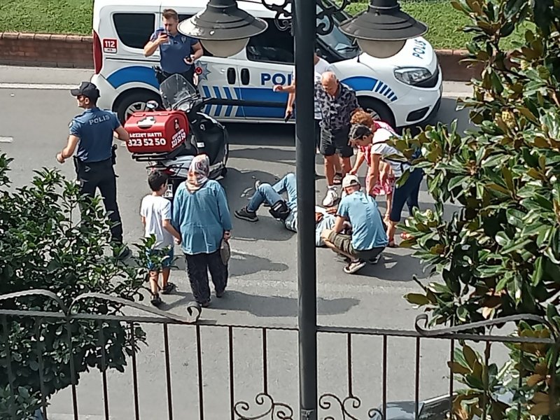 SAHİLDE MOTOSİKLET KAZASI - 1