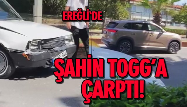 ŞAHİN TOGG’A ÇARPTI!