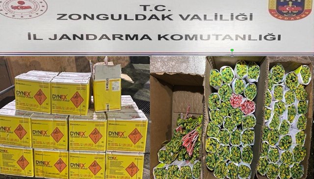 ZONGULDAK’TA 579 KİLOGRAM DİNAMİT ELE GEÇİRDİ