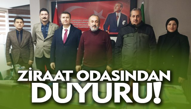 ZİRAAT ODASINDAN DUYURU!