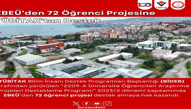 72 ÖĞRENCİYE TÜBİTAK DESTEĞİ!