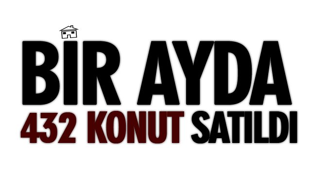 BİR AYDA 432 KONUT SATILDI