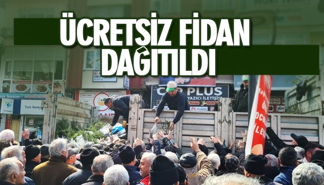 ÜCRETSİZ FİDAN DAĞITILDI