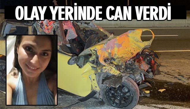 OTOMOBİL KAMYONA OK GİBİ SAPLANDI!