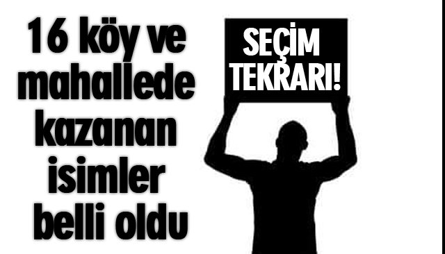 SEÇİM TEKRARI!
