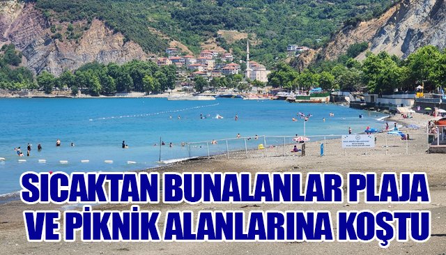 SICAKTAN BUNALANLAR PLAJA VE PİKNİK ALANLARINA KOŞTU