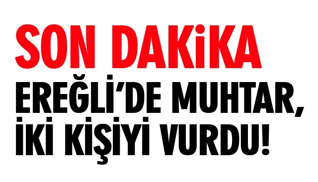 EREĞLİ’DE MUHTAR, İKİ KİŞİYİ VURDU!