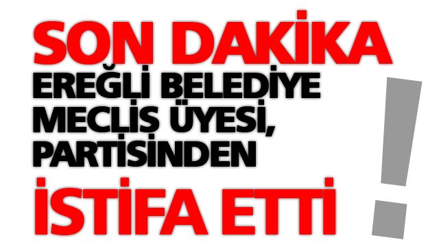 MECLİS ÜYESİ, PARTİSİNDEN İSTİFA ETTİ