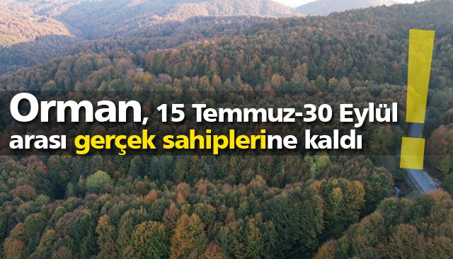 VALİDEN İSABETLİ KARAR: ZONGULDAK´TA ORMANLARA GİRİŞLER YASAKLANDI