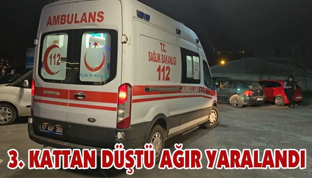 3. KATTAN DÜŞTÜ AĞIR YARALANDI