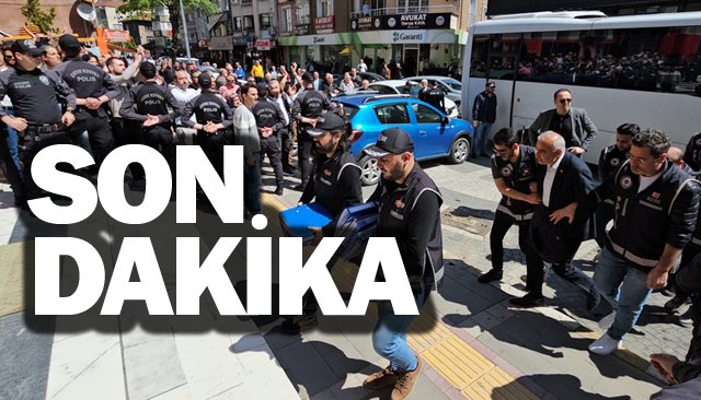 Eski belediye başkanı dahil 10 kişi geniş güvenlik önlemleri altında adliyeye sevk edildi
