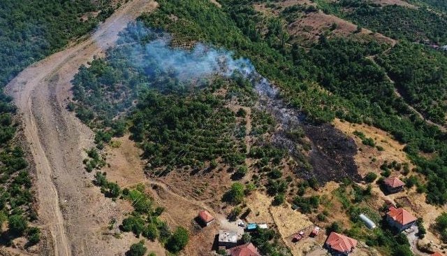 ÇAYIR KÖYÜNDE  ORMAN YANGINI