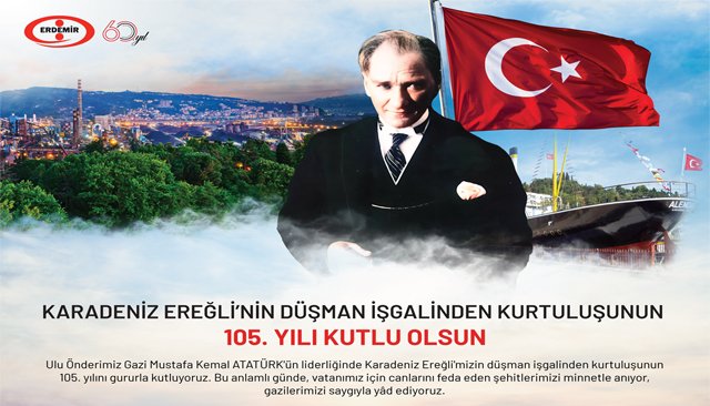ERDEMİR, 18 Haziran Ereğli’nin Kurtuluşu  mesajı