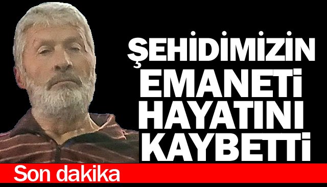 ŞEHİDİMİZİN EMANETİ  HAYATINI KABYETTİ