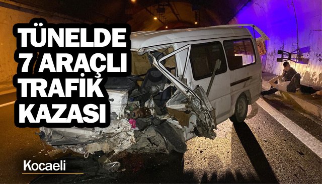7 ARAÇLI KAZADA YARALILAR VAR