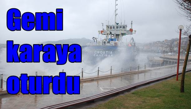 Gemi karaya oturdu