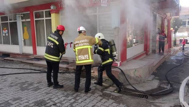 Faaliyette olmayan kreşte çıkan yangın söndürüldü