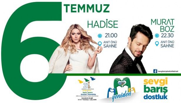 6 Temmuz´da Hadise ve Murat Boz sahne alacak