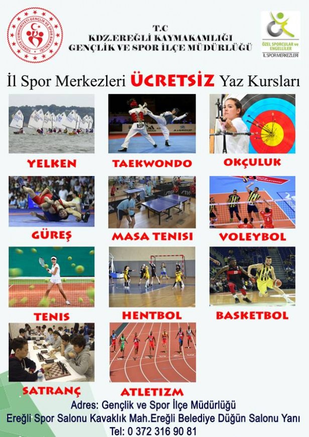 Ücretsiz spor branşları açılacak