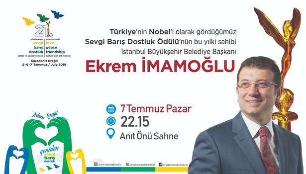 Ereğli´nin ödülü Ekrem İmamoğlu´na