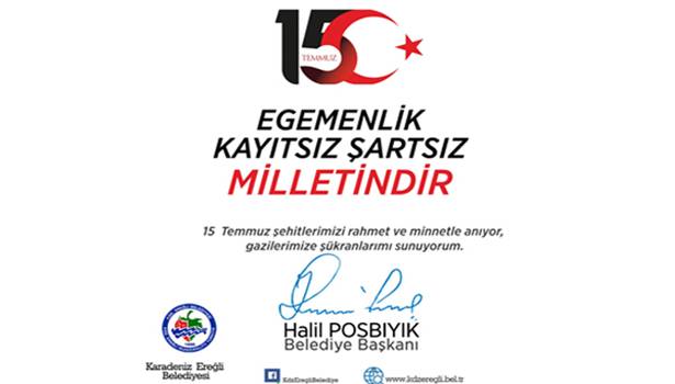 Egemenlik kayıtsız şartsız milletindir