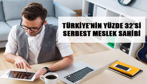 Türkiye´nin yüzde 32´si serbest meslek sahibi