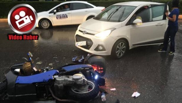 Motosiklet ve otomobil kafa kafaya çarpıştı…