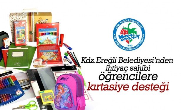 Ereğli Belediyesi´nden öğrencilere kırtasiye desteği